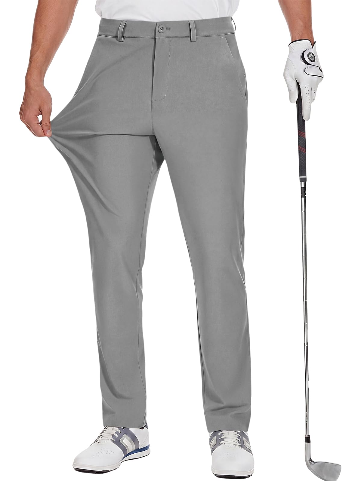 Runcati Mens Golf Pants Stretch Dress Work Pants Casual Slacks 30"/32"/34"