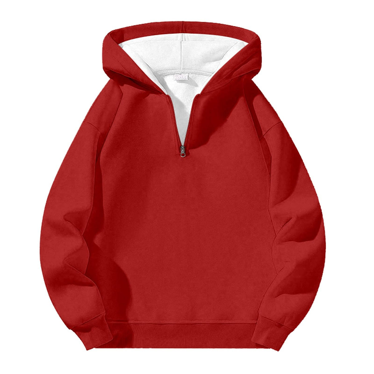 Men'S Quarter Zip Up Hoodies Fall Winter Jackets Drop Shoulder Sweatshirt