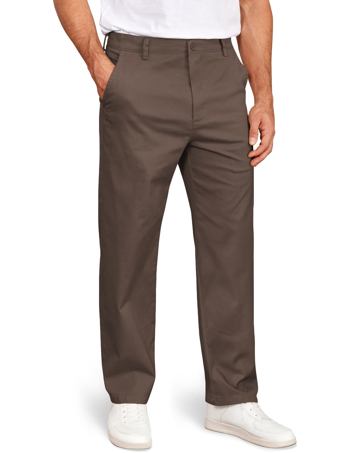 COOFANDY Men's Casual Chinos Pants Classic Stretch Relaxed Fit Khaki Pants