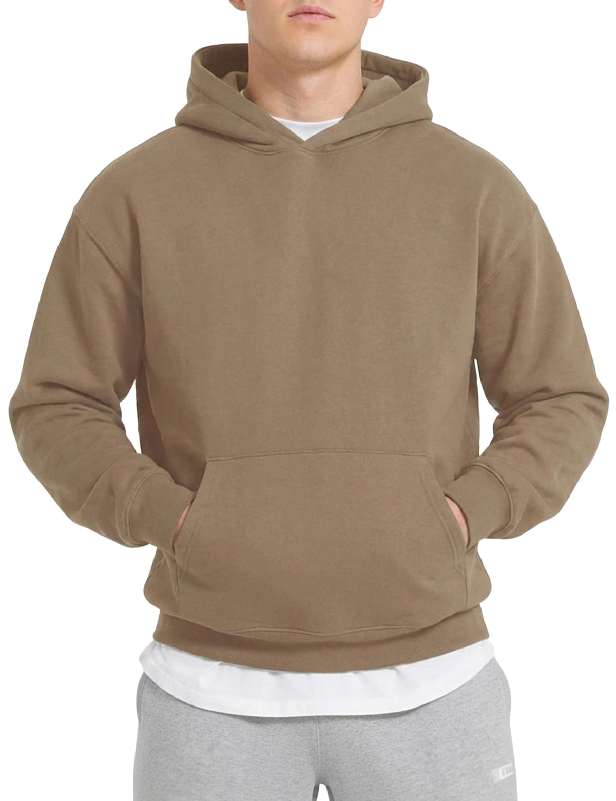PAODIKUAI Men Hoodie Sweatshirt Loose Fit Fashion Pullover Hoodie Casual Long Sleeve Hooded Sweatshirt with Pocket