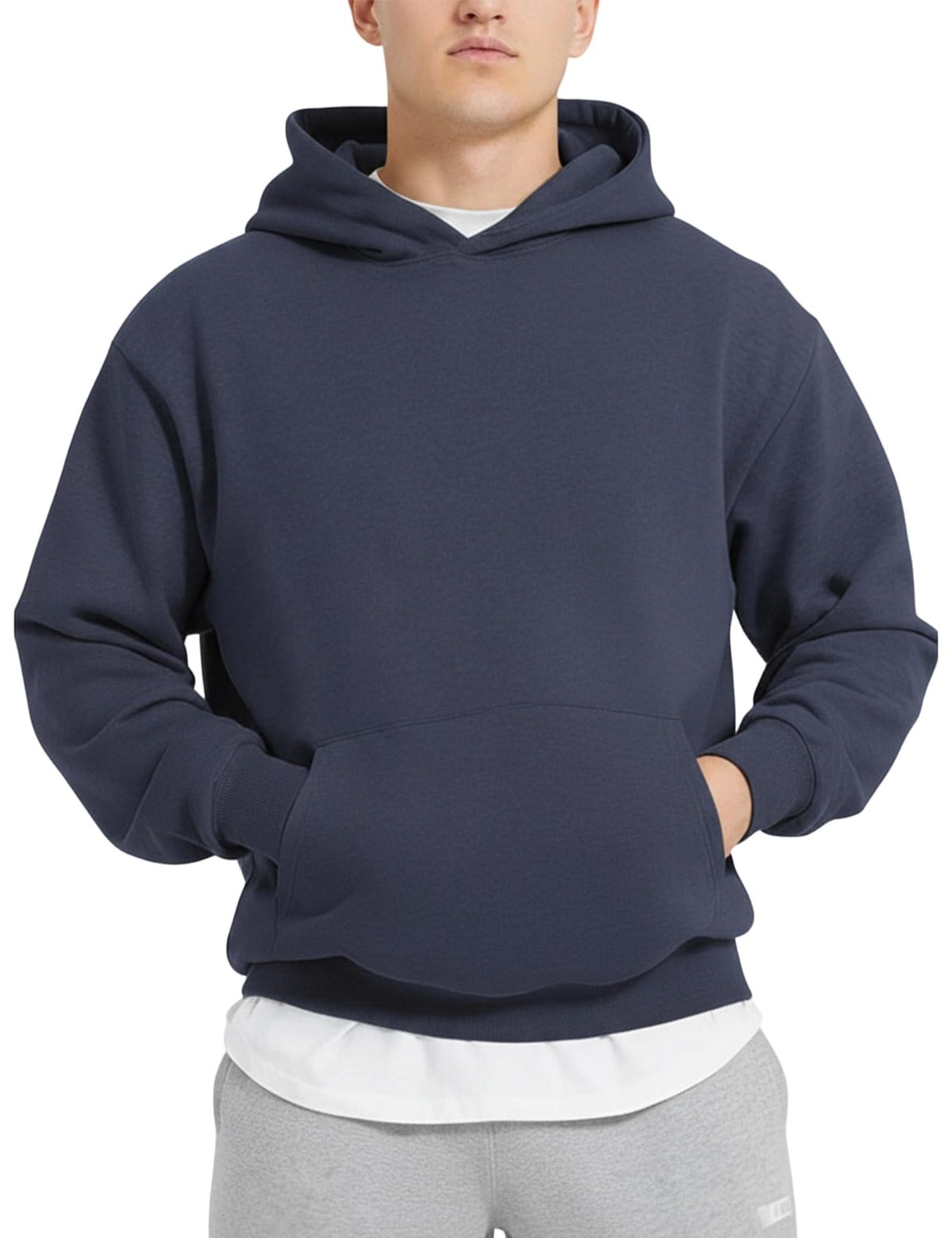 PAODIKUAI Men Hoodie Sweatshirt Loose Fit Fashion Pullover Hoodie Casual Long Sleeve Hooded Sweatshirt with Pocket