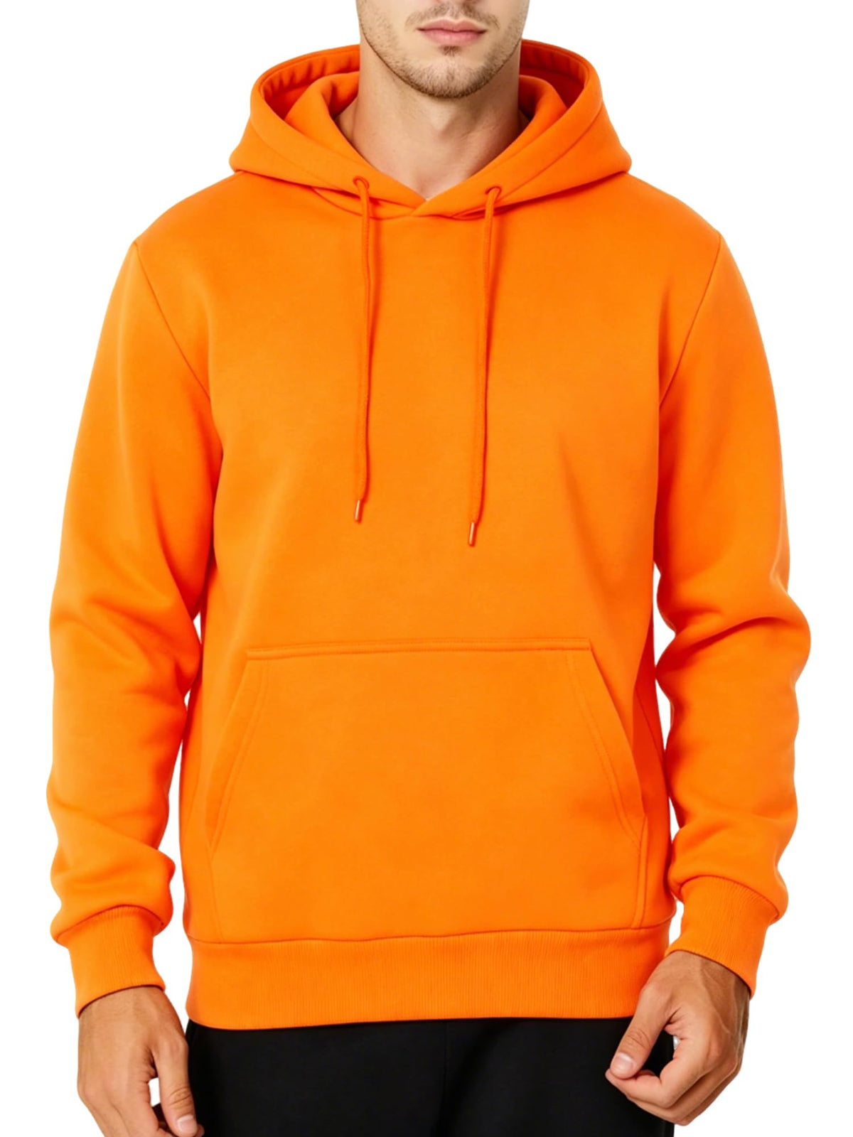 Men's Fleece Hoodie Pullover Long Sleeve Hooded Sweatshirt Drawstring Kangaroo Pocket Athletic Hoodies