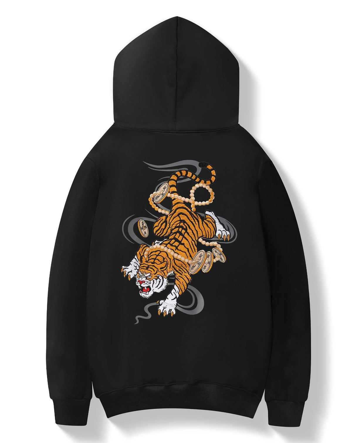 Niepce Inc Streetwear Men's Dragon Embroidered Heavyweight Graphic Hoodies