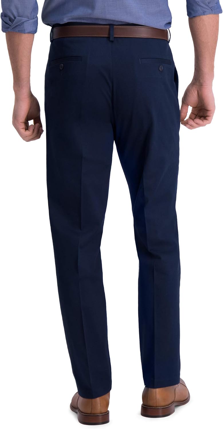 Haggar Men's Iron Free Premium Khaki Straight Fit Flat Front Pants
