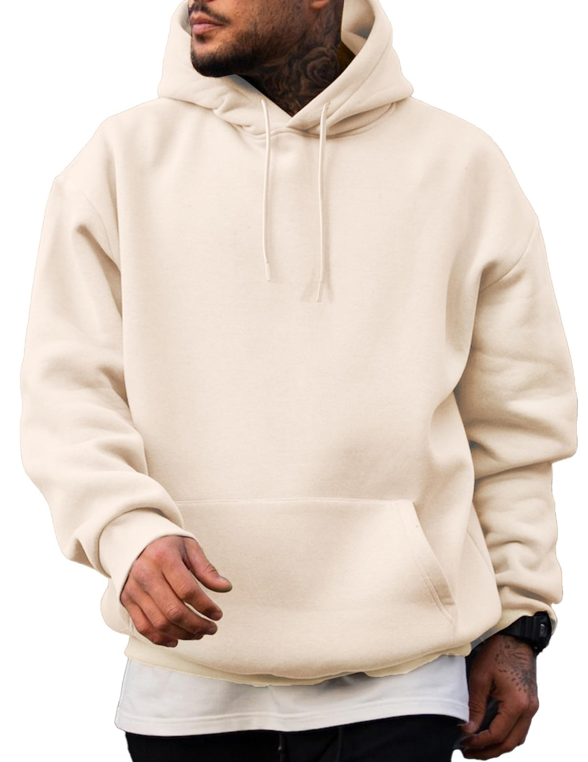 JMIERR Mens Fleece Lined Oversized Hoodie Pullover Sweatshirts