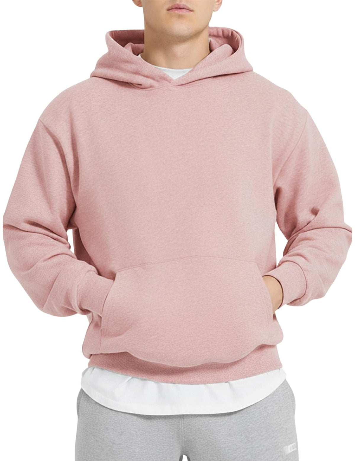 PAODIKUAI Men Hoodie Sweatshirt Loose Fit Fashion Pullover Hoodie Casual Long Sleeve Hooded Sweatshirt with Pocket