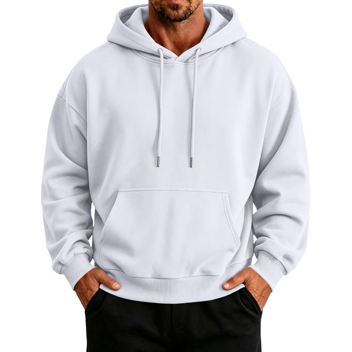Mens Hoodies Oversized Vintage Sweatshirt Y2K Light Fleece Pullover Tops