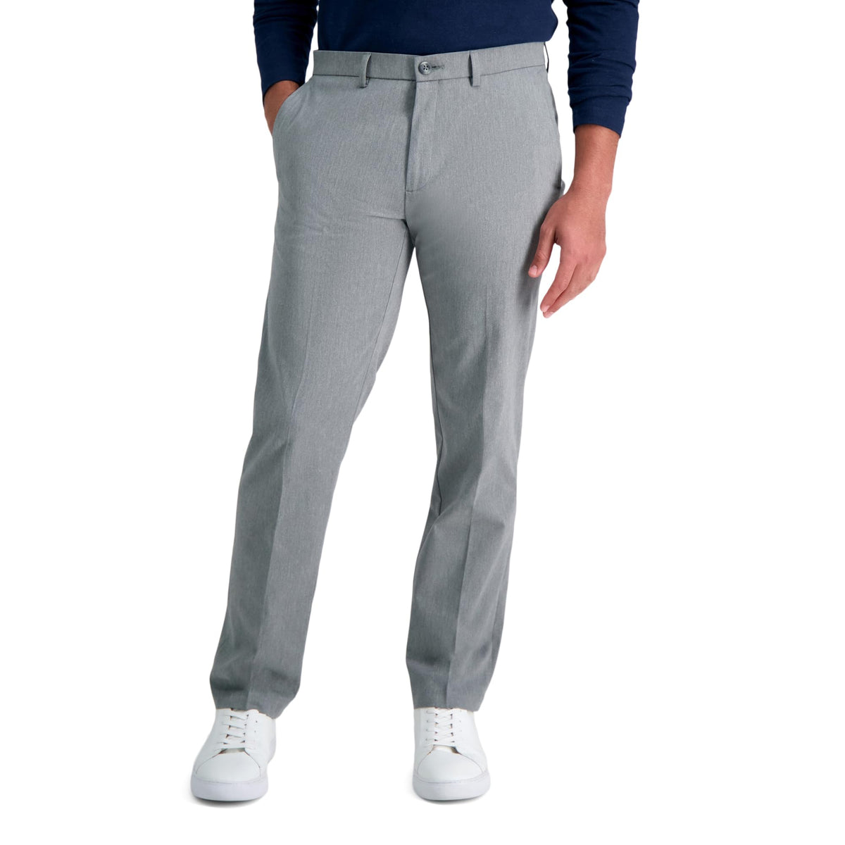 Haggar Men's Iron Free Premium Khaki Straight Fit Flat Front Pants