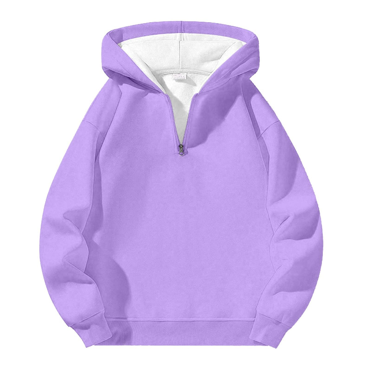 Men'S Quarter Zip Up Hoodies Fall Winter Jackets Drop Shoulder Sweatshirt