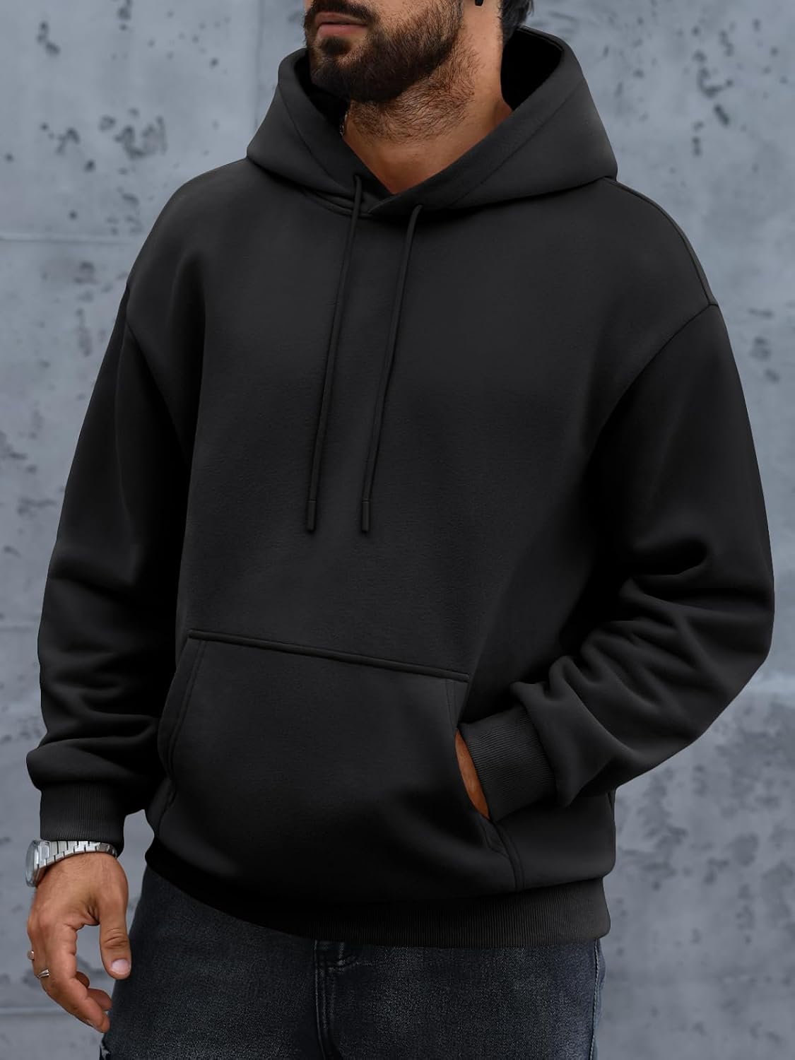 EFAN Mens Oversized Hoodies Fleece Lined Sweatshirts