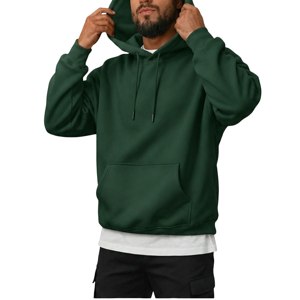 Oversized Hoodies for Men Fleece Long Sleeve Relaxed Sweatshirt Y2k