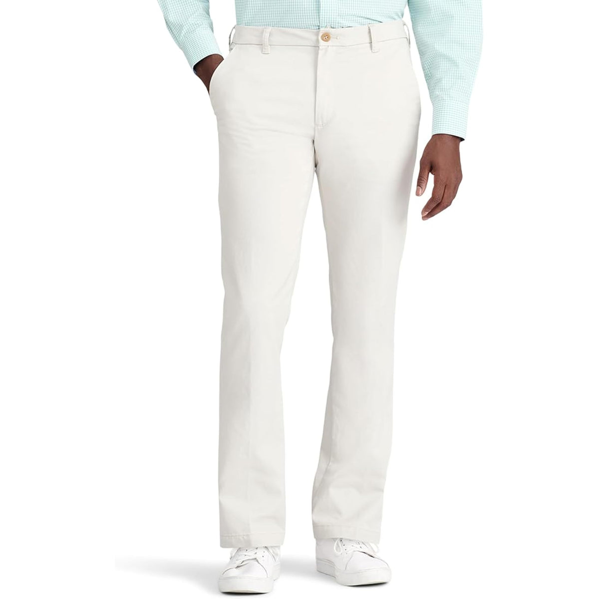 Izod Men's Performance Stretch Straight Fit Flat Front Chino Pant