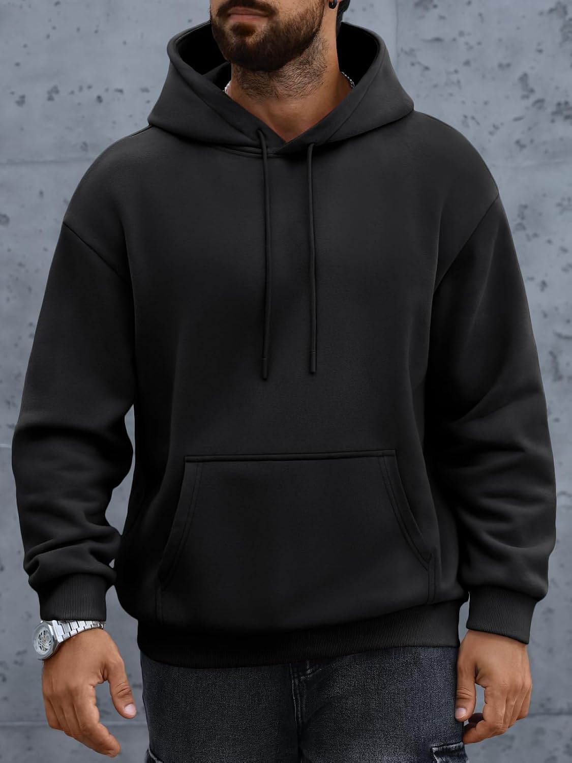 EFAN Mens Oversized Hoodies Fleece Lined Sweatshirts