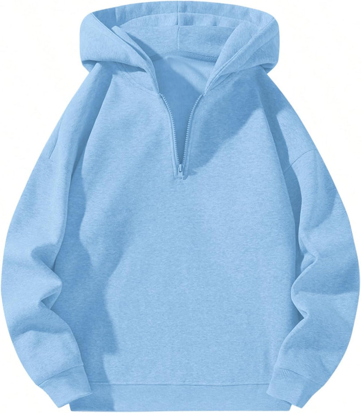 SOLY HUX Men's Quarter Zip Up Hoodies Long Sleeve Drop Shoulder Sweatshirt