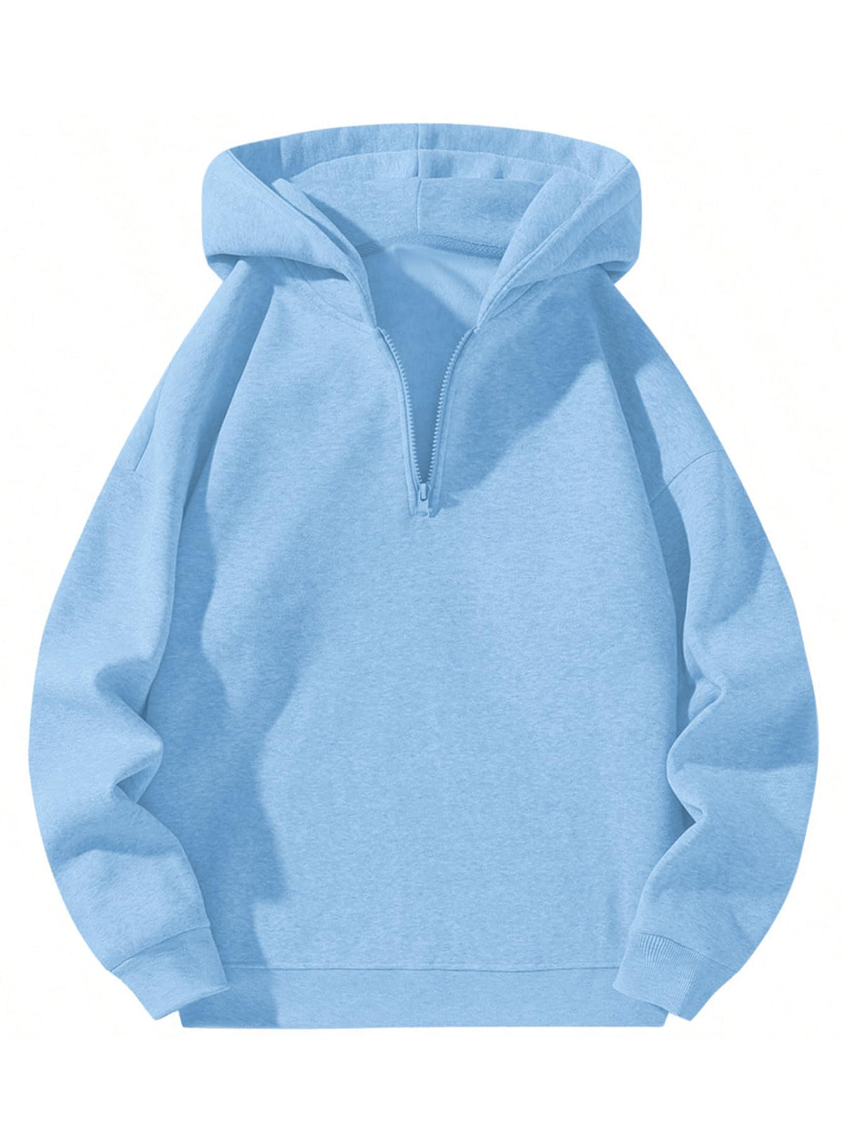SOLY HUX Men's Quarter Zip Up Hoodies Long Sleeve Drop Shoulder Sweatshirt