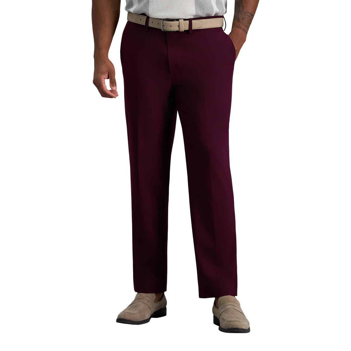 Haggar Men's Haggar Men’s Jmh 4-Way Stretch Slim Fit Flat Front Dress Pant