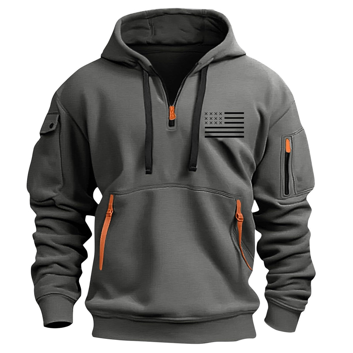 Mens Hoodies Quarter Zip Pullover Tactical Hoodie for Men Sweatshirt