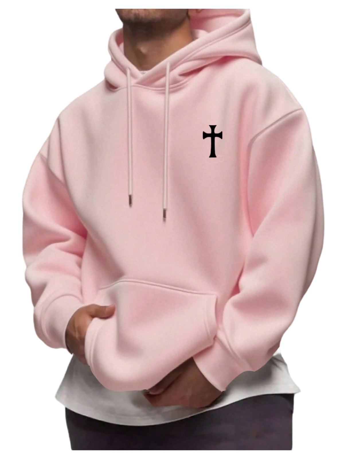SOLY HUX Men's Graphic Print Hoodies Drawstring Drop Shoulder Sweatshirt