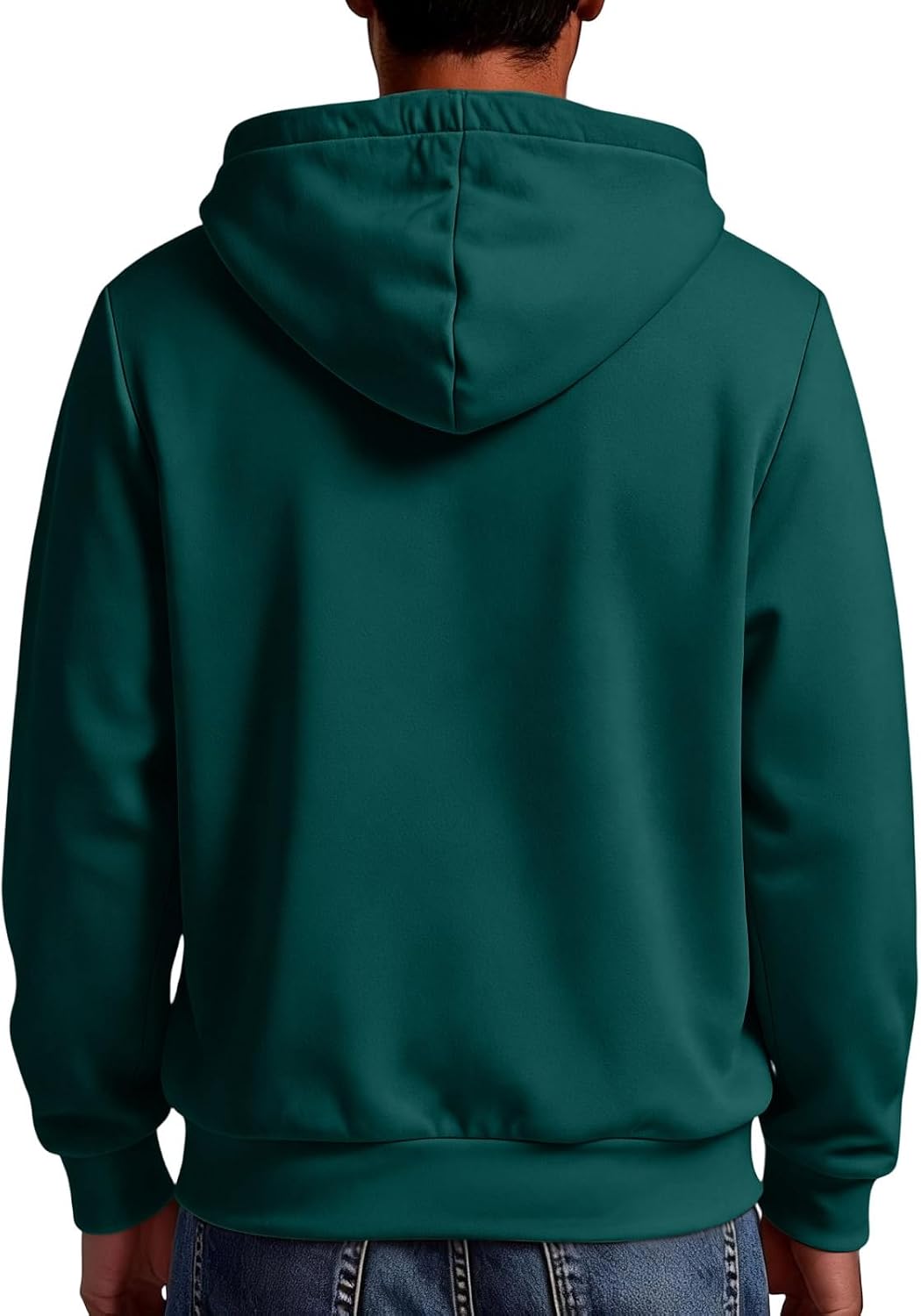 Mens Zip Up Hoodie Full Zip Oversized Fleece Lined Sweatshirt Fall Hoodies