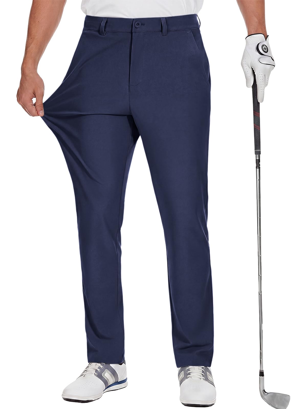 Runcati Mens Golf Pants Stretch Dress Work Pants Casual Slacks 30"/32"/34"