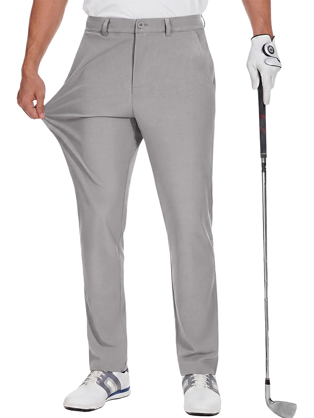 Runcati Mens Golf Pants Stretch Dress Work Pants Casual Slacks 30"/32"/34"