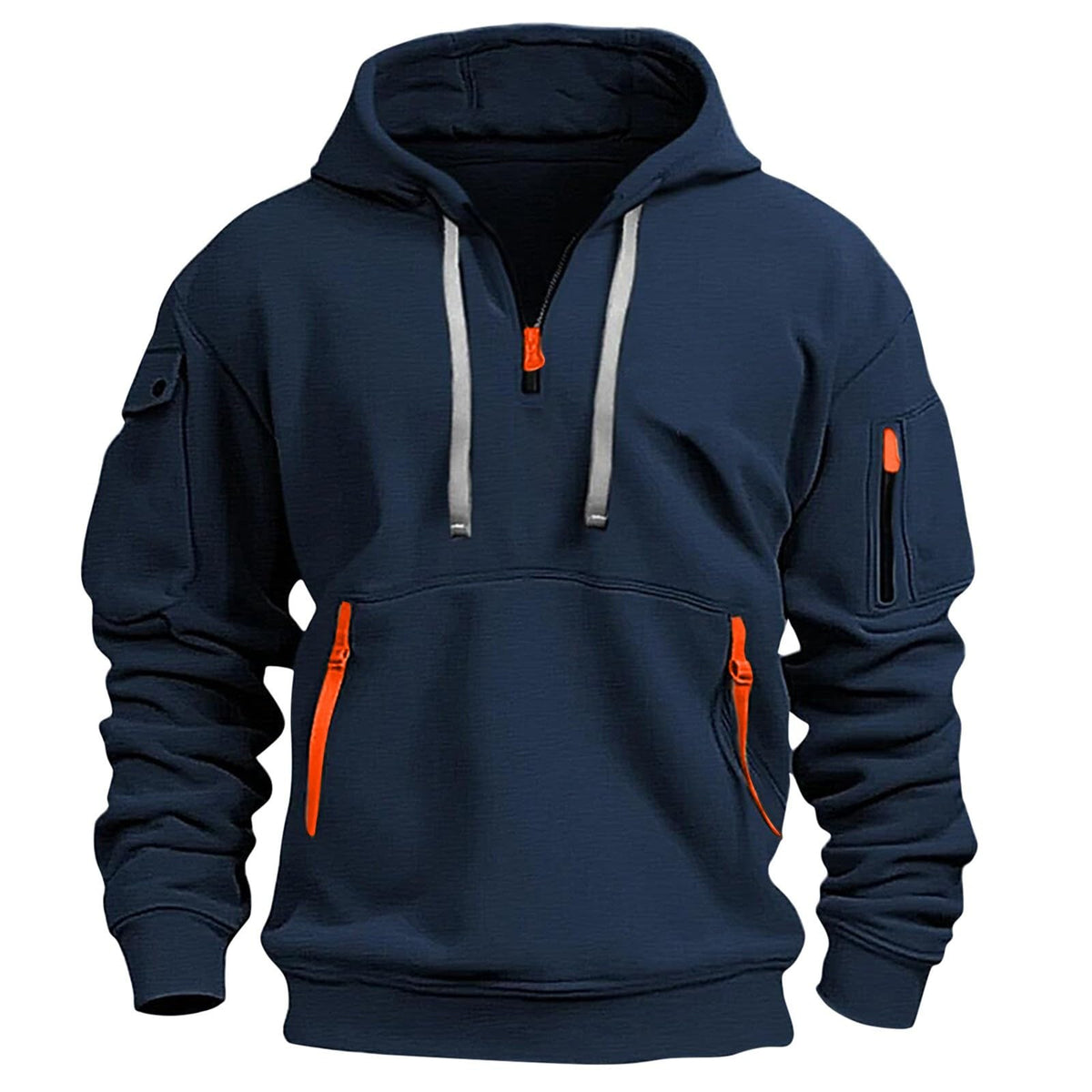 Mens Hoodies Quarter Zip Pullover Tactical Hoodie for Men Sweatshirt