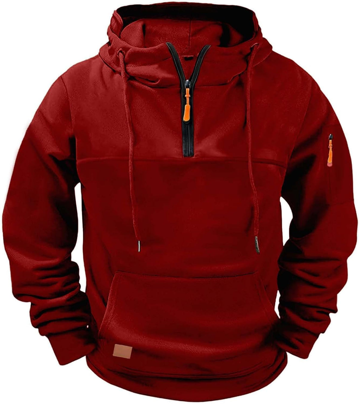 Cargo Hoodies for Men Quarter Zip Up Cargo Tactical Pullover Hoodies