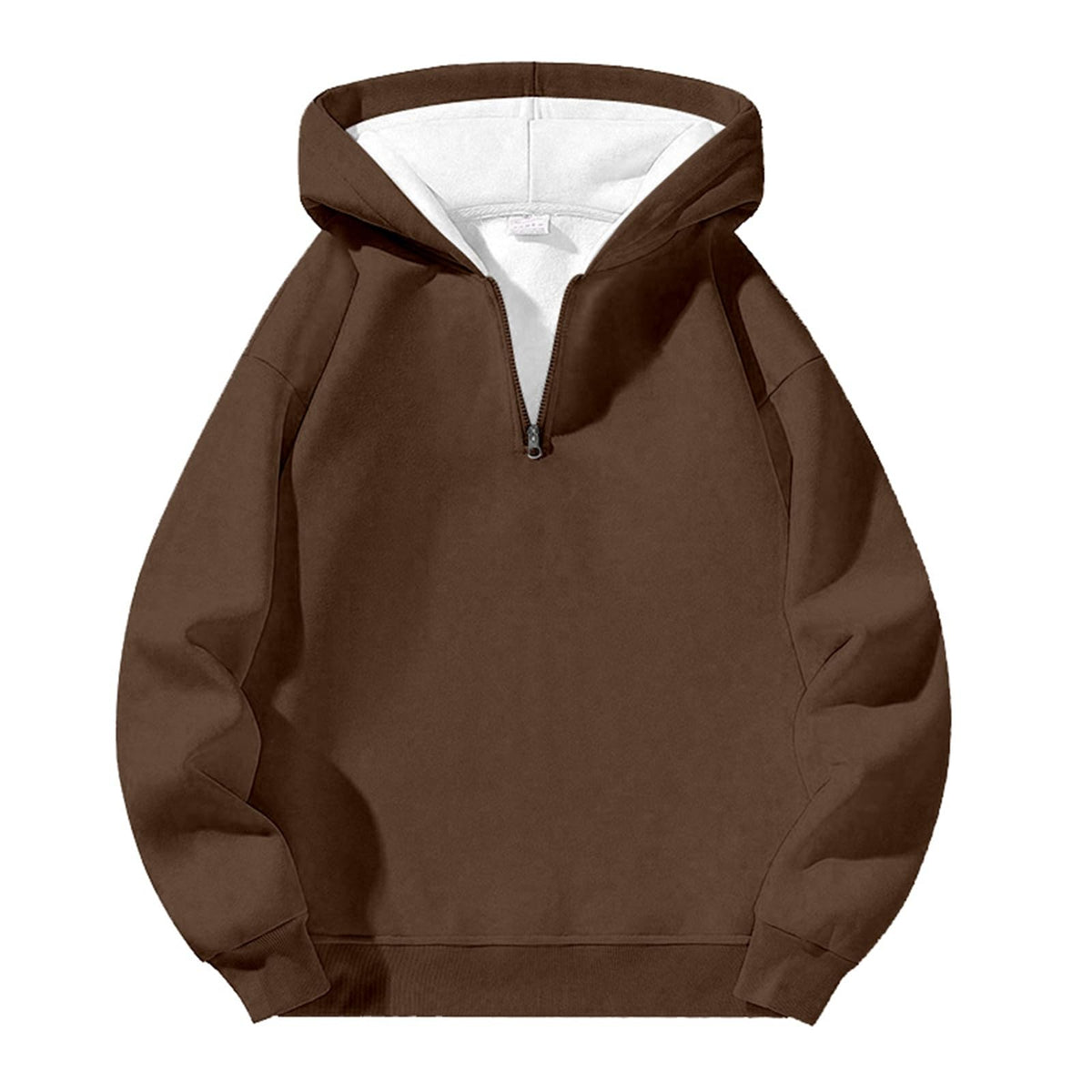 Men'S Quarter Zip Up Hoodies Fall Winter Jackets Drop Shoulder Sweatshirt
