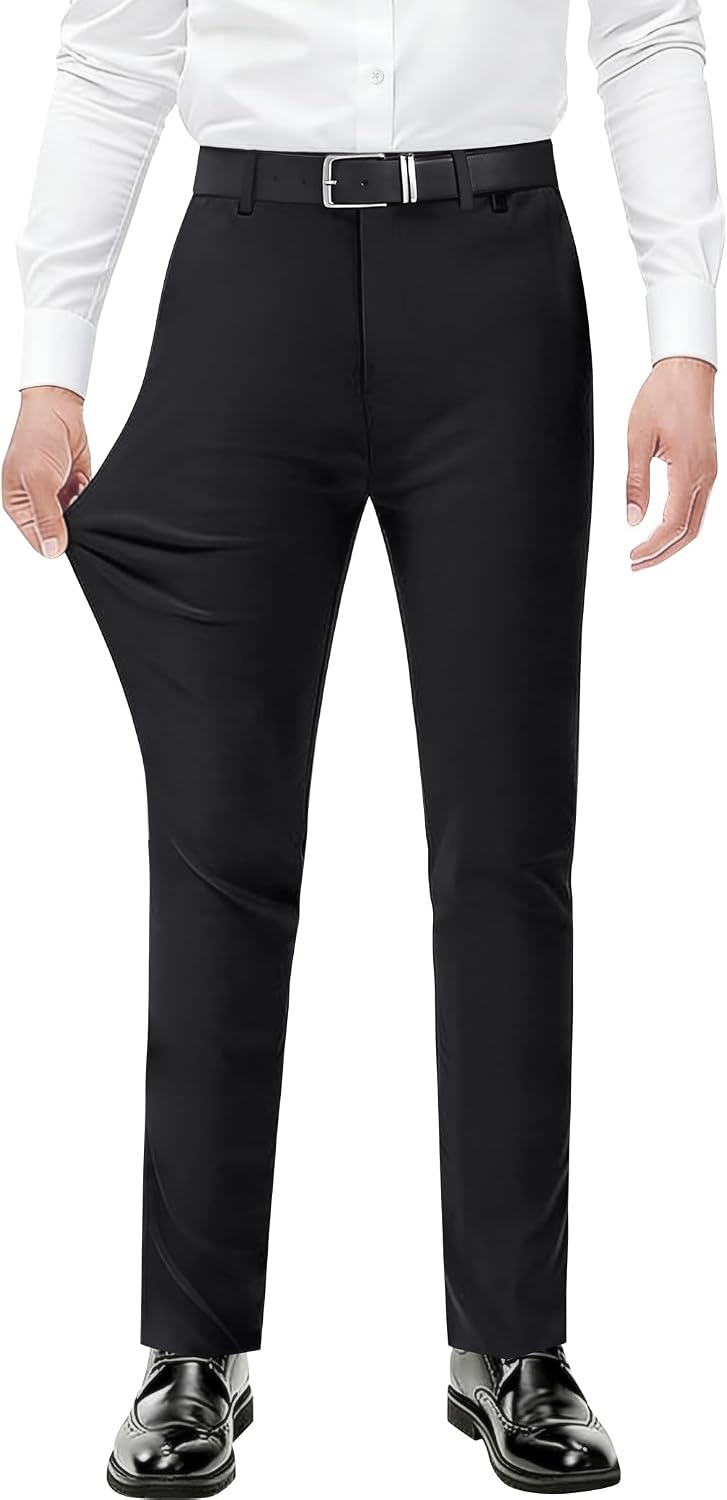 4-Way Stretch Men’s Dress Pants| 3 Fits: Slim/Regular/Plus