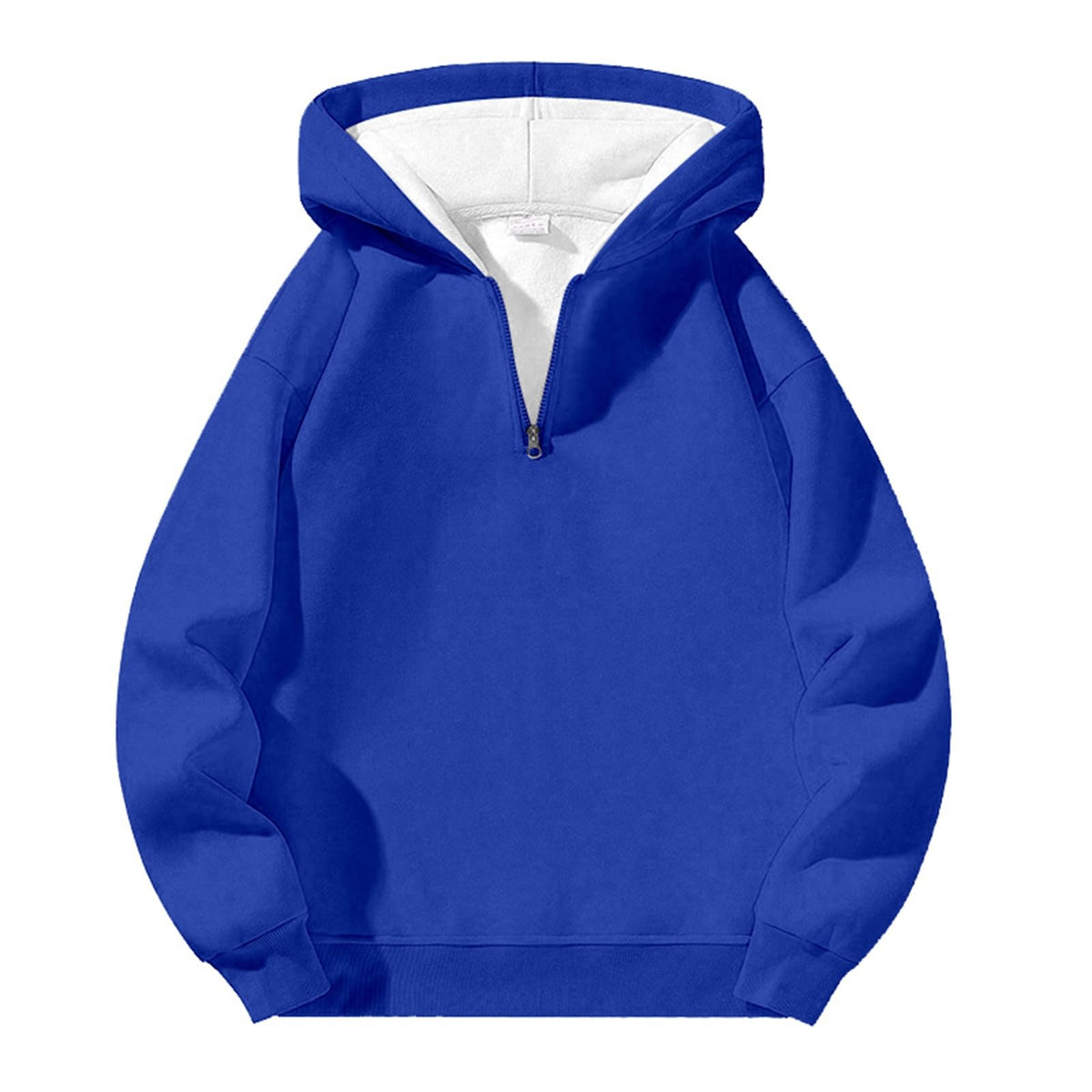 Men'S Quarter Zip Up Hoodies Fall Winter Jackets Drop Shoulder Sweatshirt