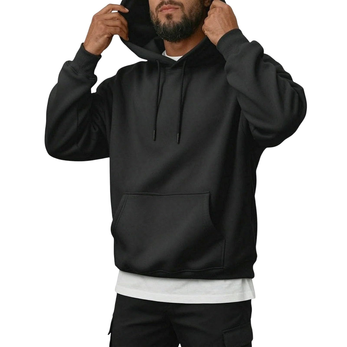 Oversized Hoodies for Men Fleece Long Sleeve Relaxed Sweatshirt Y2k