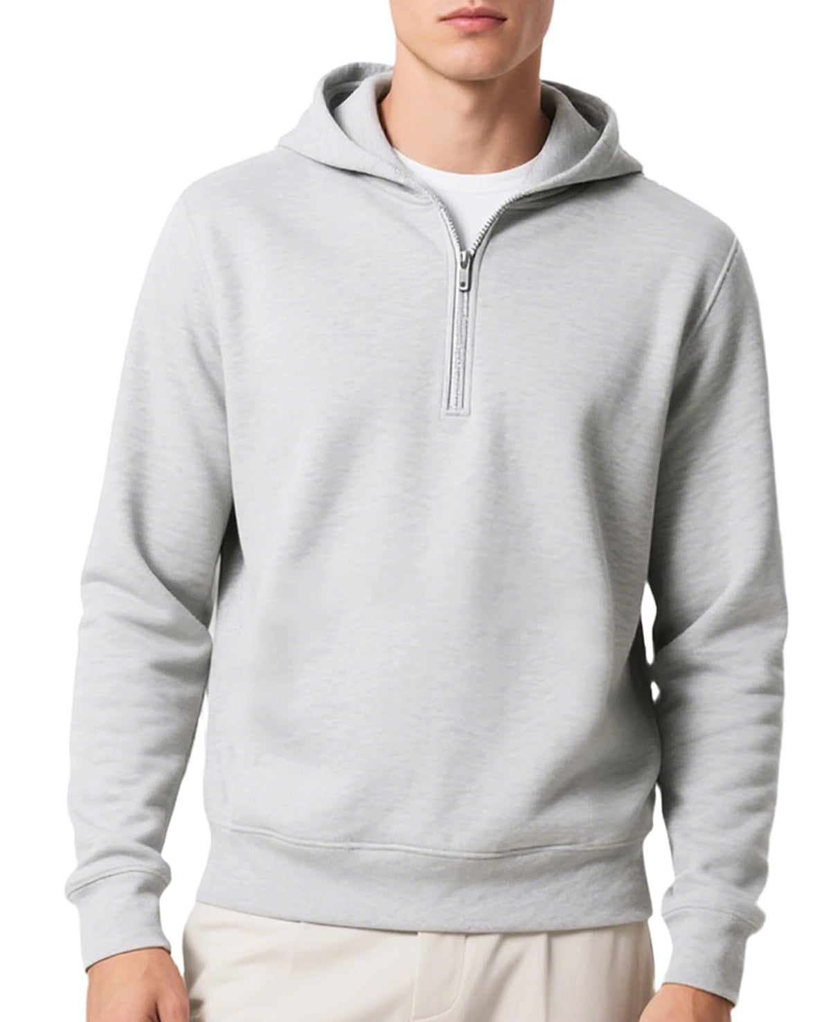 Men's Hoodie Quarter Zip Pullover Sweatshirts Fleece Hoodies Casual Long Sleeve Athletic Hooded Sweat Shirt for Men