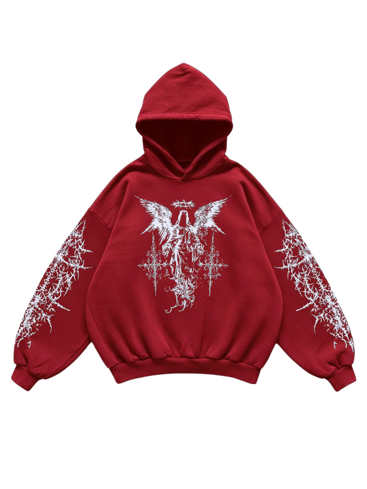 Verdusa Men's Y2k Gothic Graphic Hoodie Sweatshirt