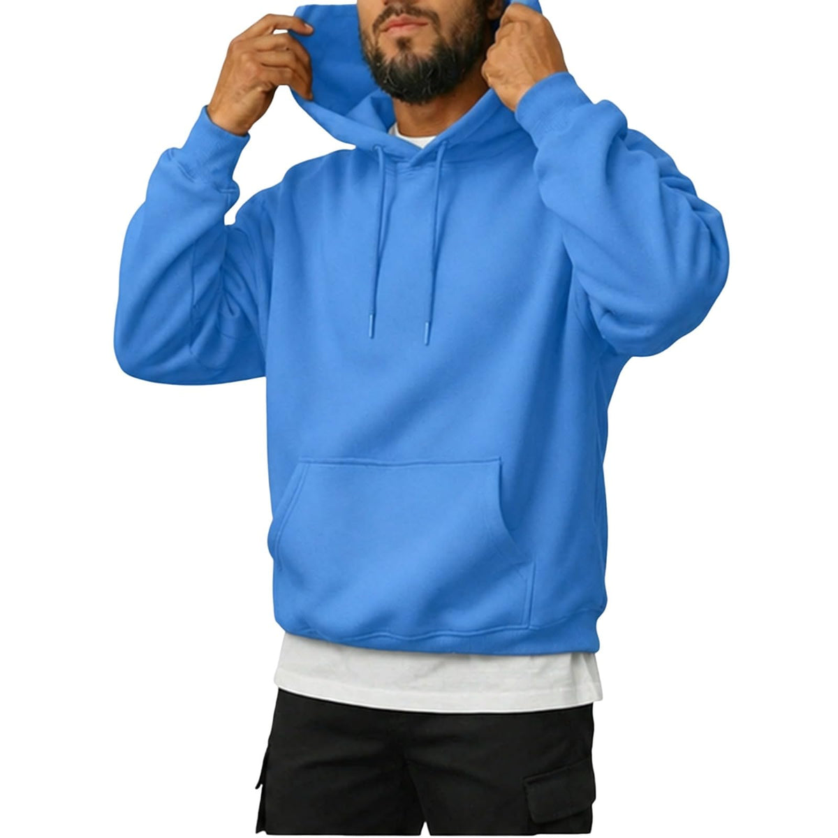 Oversized Hoodies for Men Fleece Long Sleeve Relaxed Sweatshirt Y2k