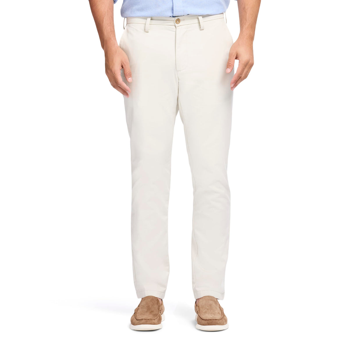 Izod Men's American Chino Flat Front Straight Fit Pant