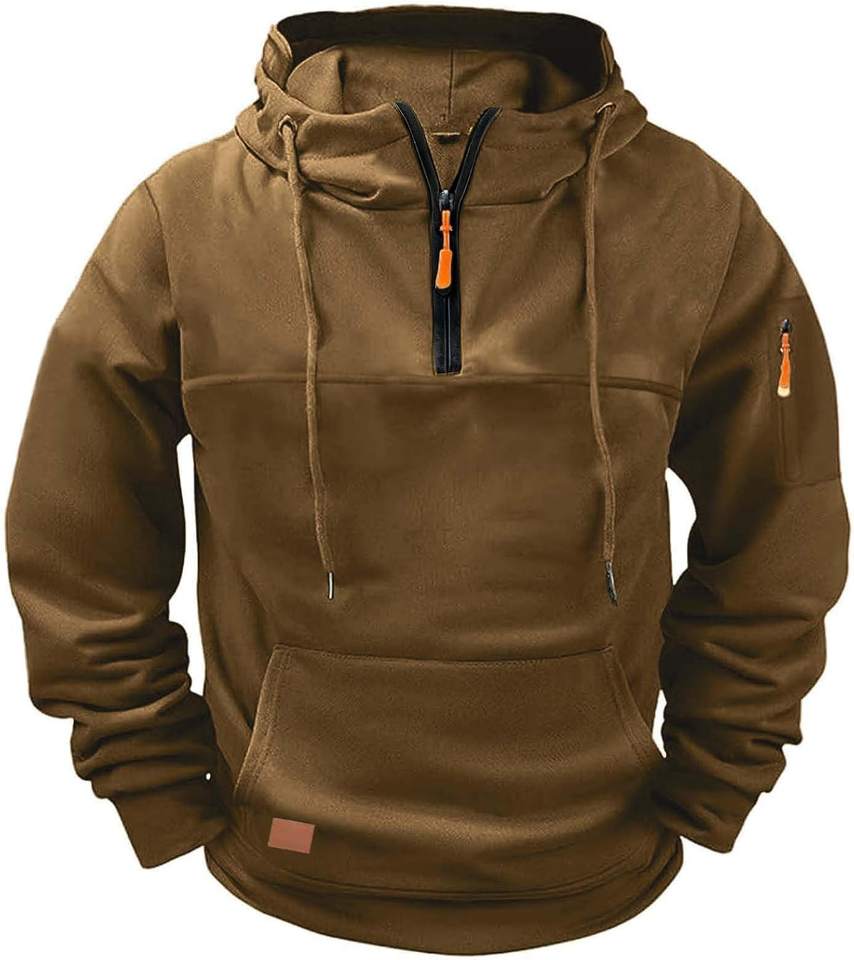 Cargo Hoodies for Men Quarter Zip Up Cargo Tactical Pullover Hoodies