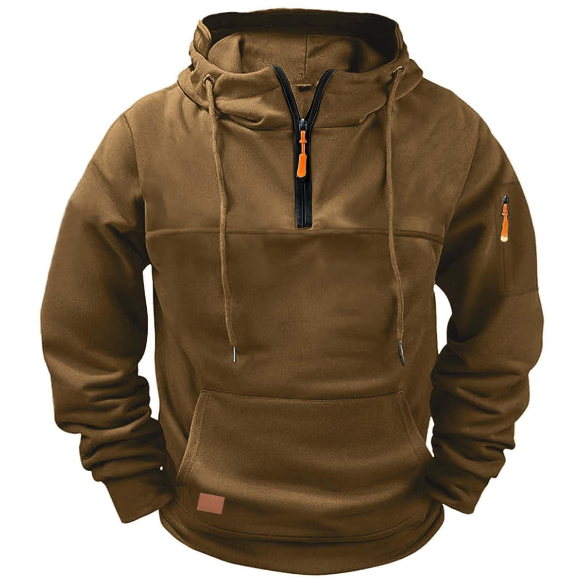 Hoodies for Men Quarter Zip Sweatshirt Tactical Cargo Pullover with Pockets