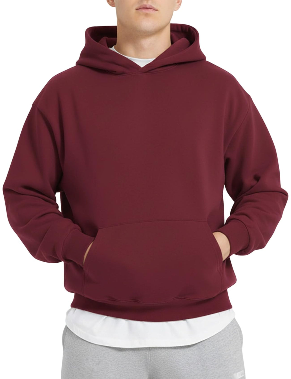 PAODIKUAI Men Hoodie Sweatshirt Loose Fit Fashion Pullover Hoodie Casual Long Sleeve Hooded Sweatshirt with Pocket