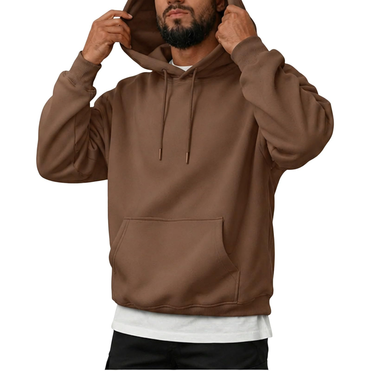Oversized Hoodies for Men Fleece Long Sleeve Relaxed Sweatshirt Y2k