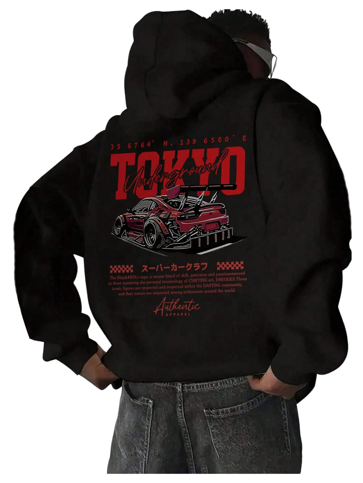 RoseSeek Men's Vintage Graphic Car Hoodies Long Sleeve Thermal Sweatshirts