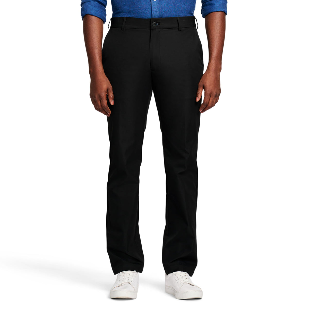 Izod Men's Performance Stretch Straight Fit Flat Front Chino Pant