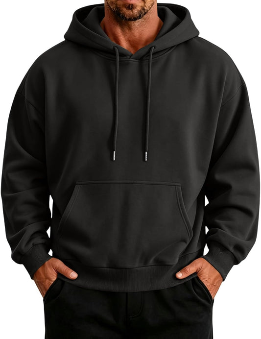 Mens Hoodies Oversized Vintage Sweatshirt Y2K Light Fleece Pullover Tops