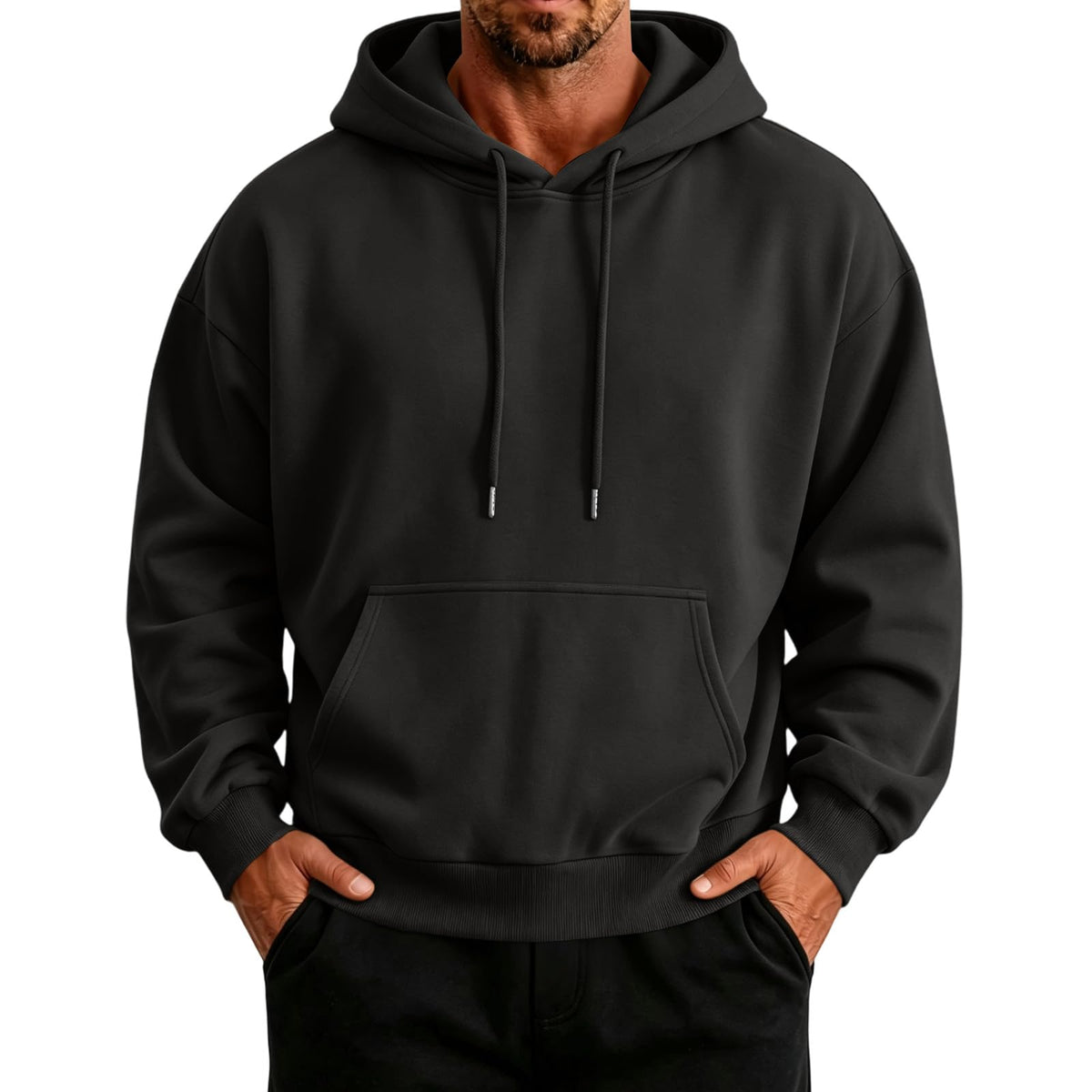 Mens Hoodies Oversized Vintage Sweatshirt Y2K Light Fleece Pullover Tops