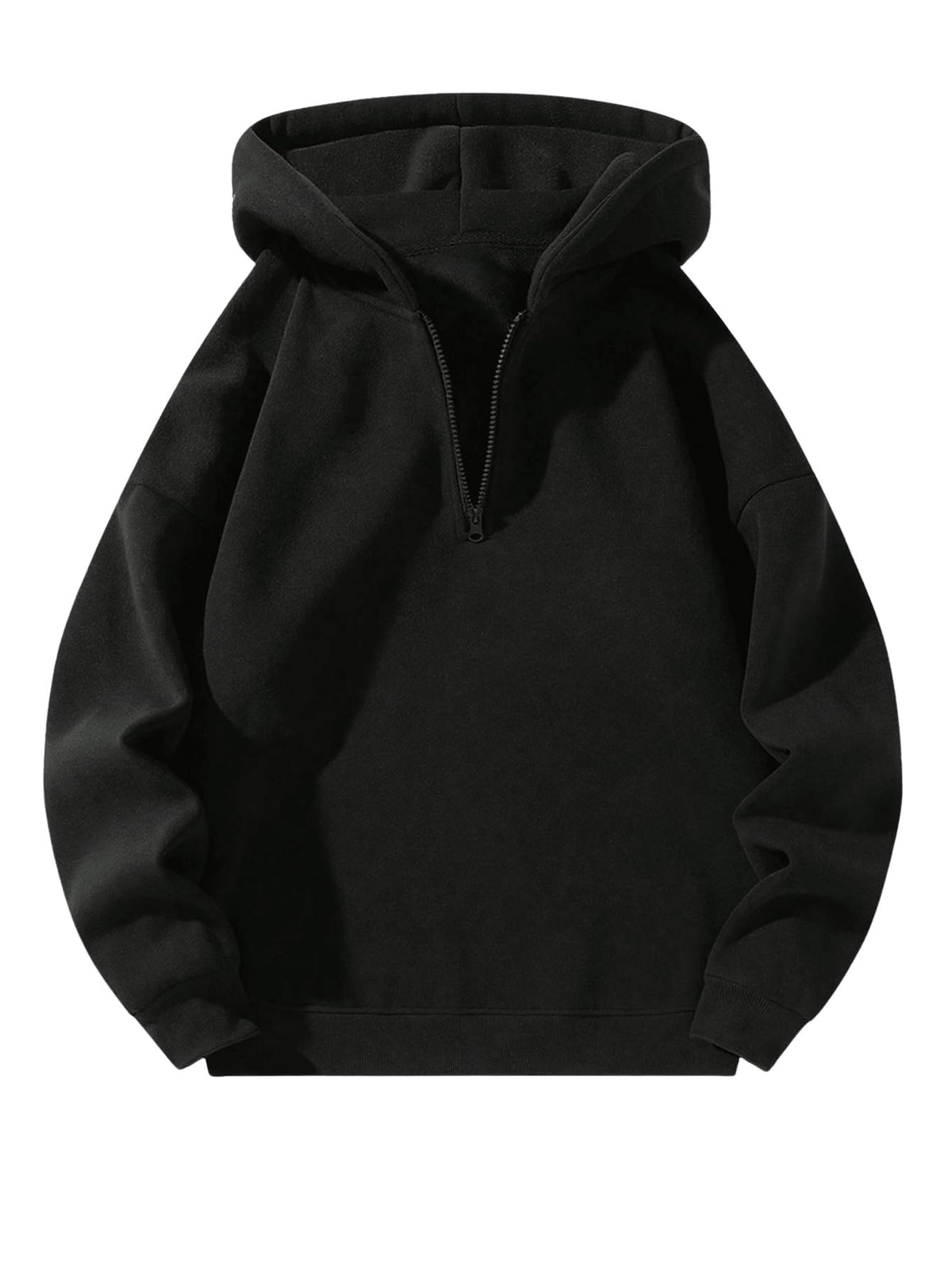 SOLY HUX Men's Quarter Zip Up Hoodies Long Sleeve Drop Shoulder Sweatshirt