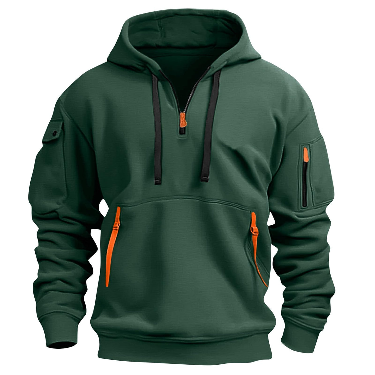 Mens Hoodies Quarter Zip Pullover Tactical Hoodie for Men Sweatshirt