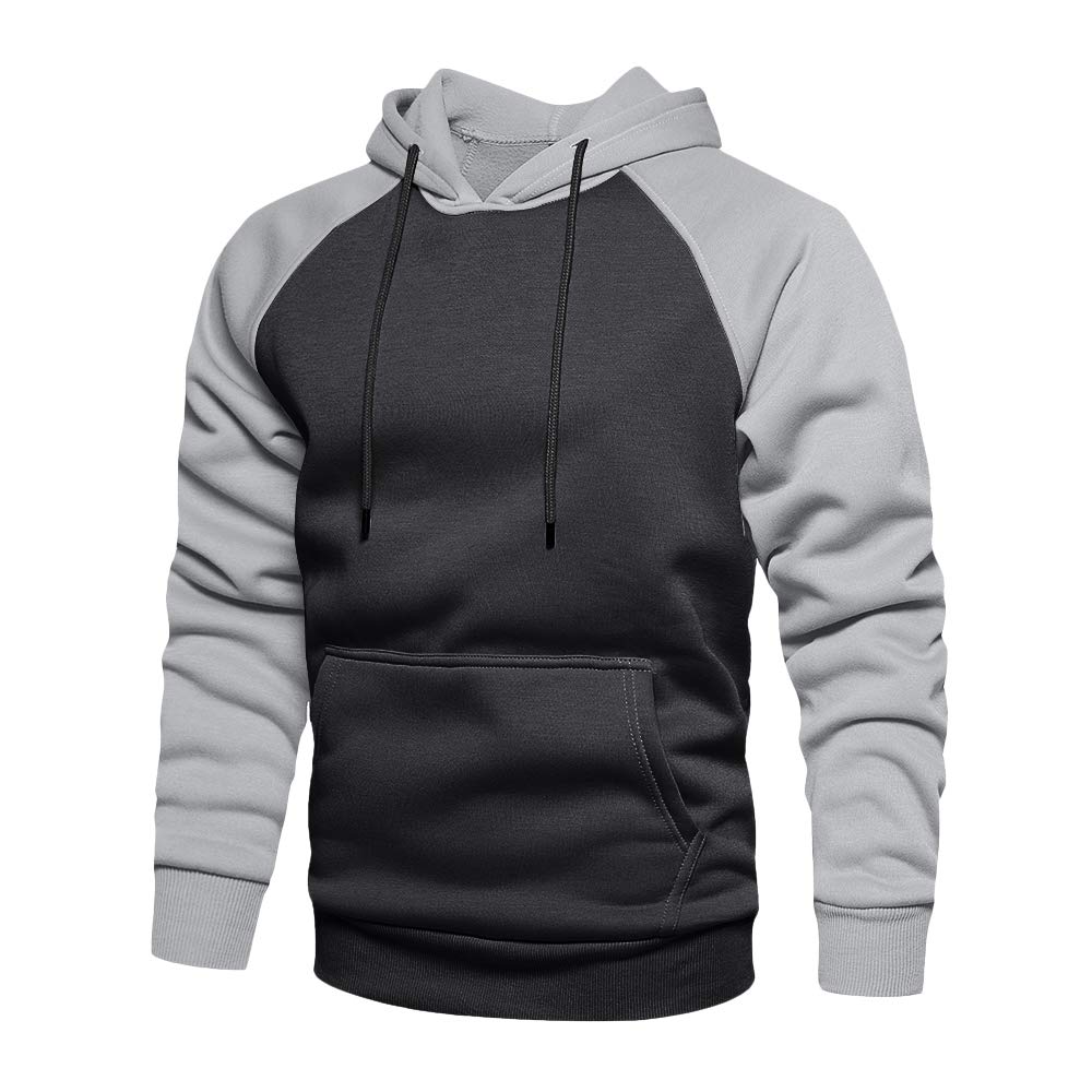 TOLOER Pullover Hoodie Men Blend Fleece Long Sleeve Sweatshirt with Kangaroo Pockets