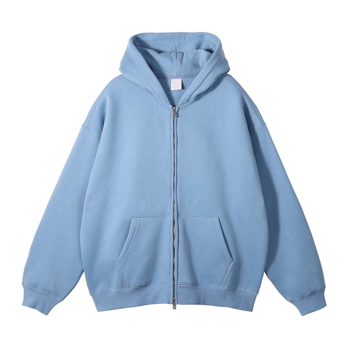 Mens Heavyweight Fleece Zip Up Hoodie Oversized Hooded Sweatshirts