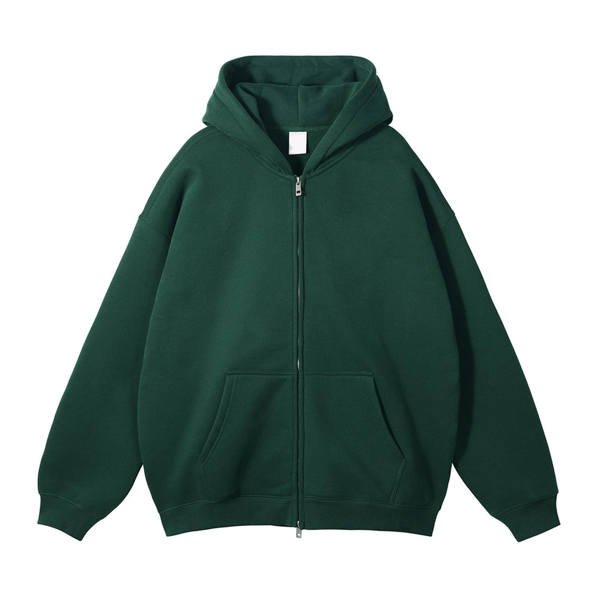 Mens Heavyweight Fleece Zip Up Hoodie Oversized Hooded Sweatshirts