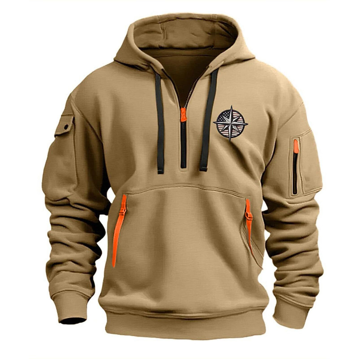 Mens Hoodies Quarter Zip Pullover Tactical Hoodie for Men Sweatshirt