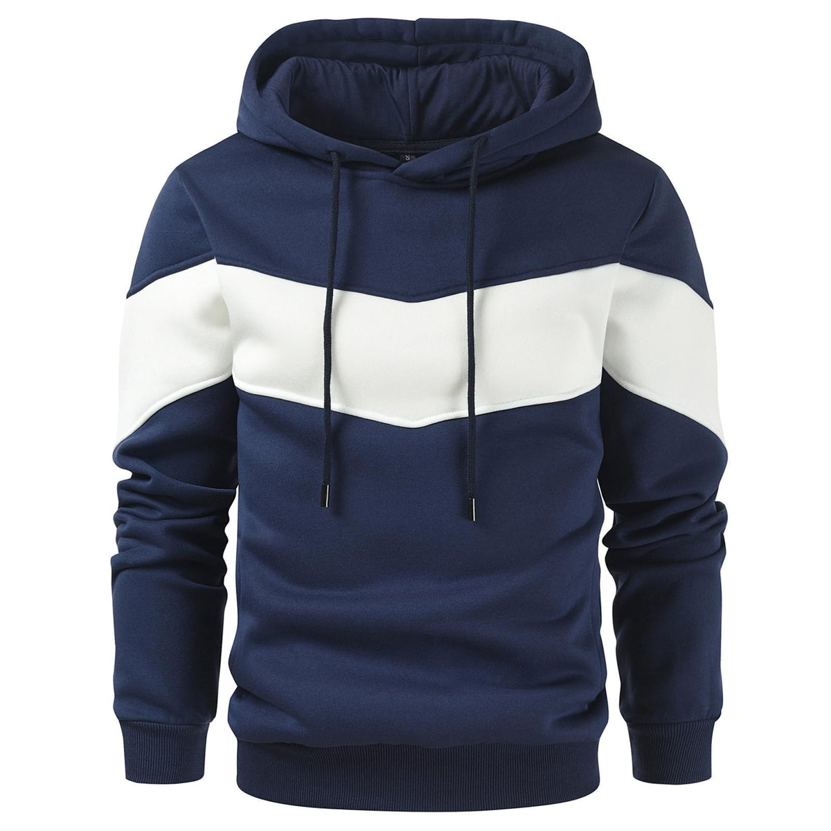 Gesean Men's Novelty Color Block Pullover Fleece Hoodie Casual Sweatshirt